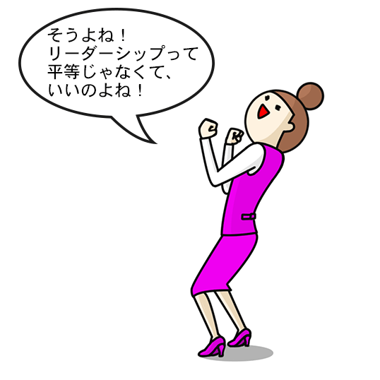 リーダーシップは平等でないことを喜ぶ女性の画像